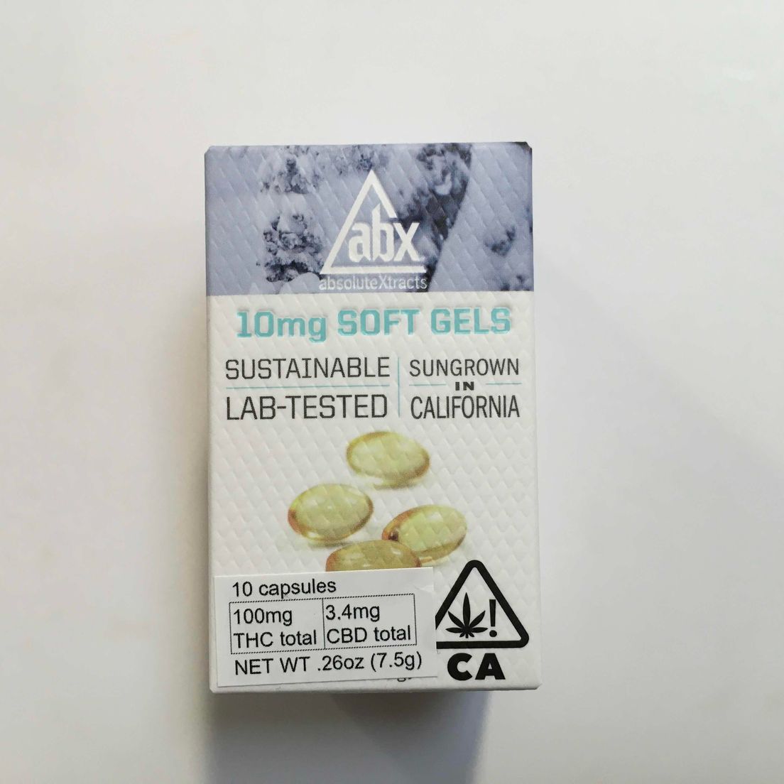 ABX Soft Gels 10mg THC (10 capsules)