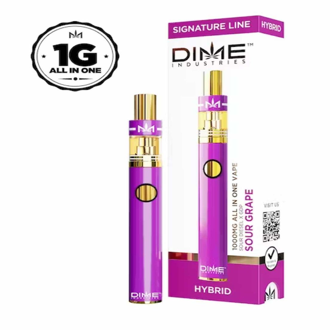 Dime Industries - Sour Grape 1000mg All in One Device 1g