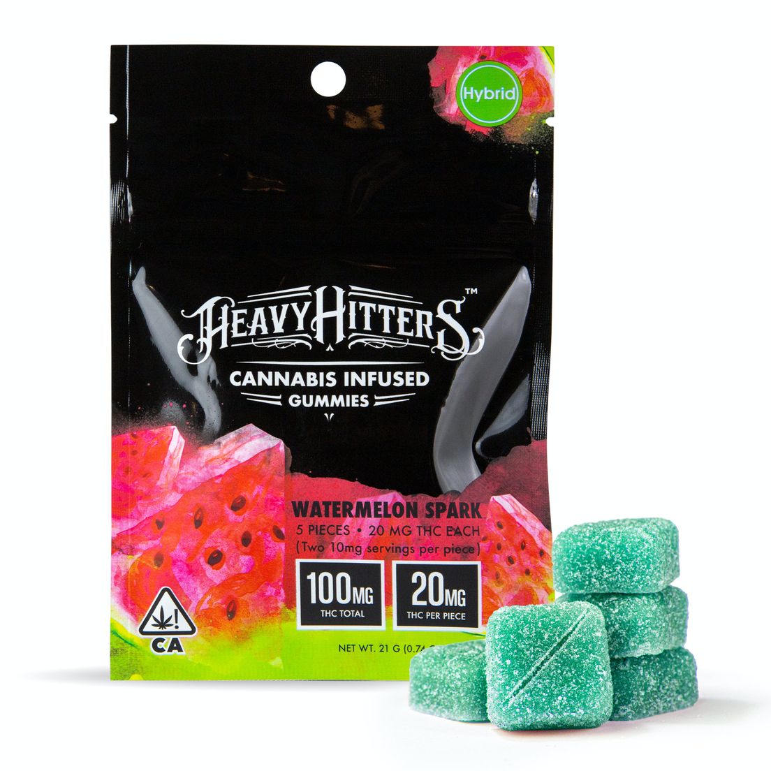 100mg Watermelon Spark Gummies - HEAVY HITTERS