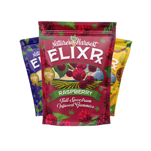 Elixr Full Spectrum Infused THC Gummies 1000mg NEW