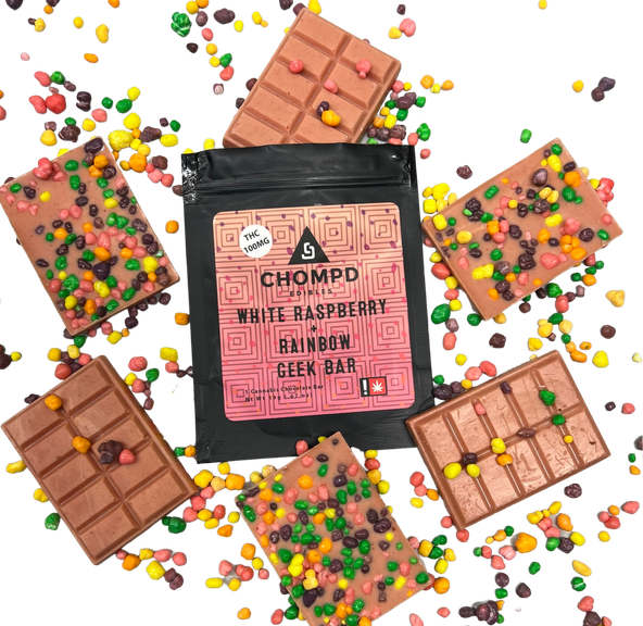 CHOMPD - Chocolate - Geek Bar - THC - Raspberry Rainbow - 100mg