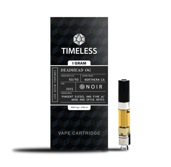 Timeless Vapes - NOIR Deadhead OG 1000mg Vape Cartridge (Live Resin) 1g - Hybrid