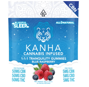 KANHA — Blue Raspberry - 1:1:1 Tranquility Gummies - 100mg
