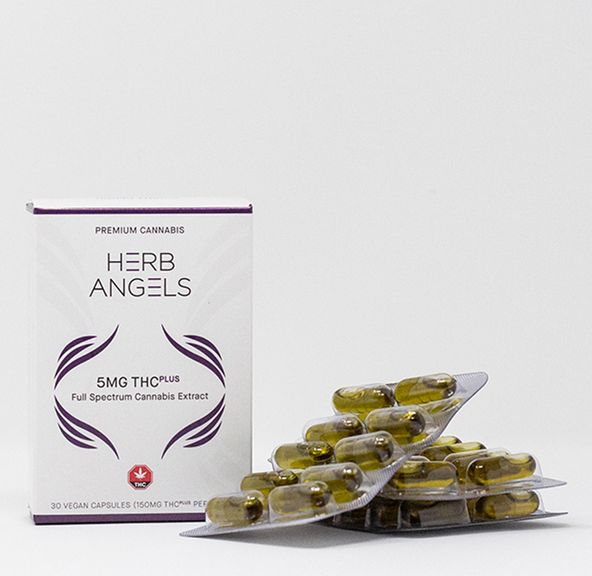 150mg (30x5mg) THC Plus (RSO) Capsules by Herb Angels