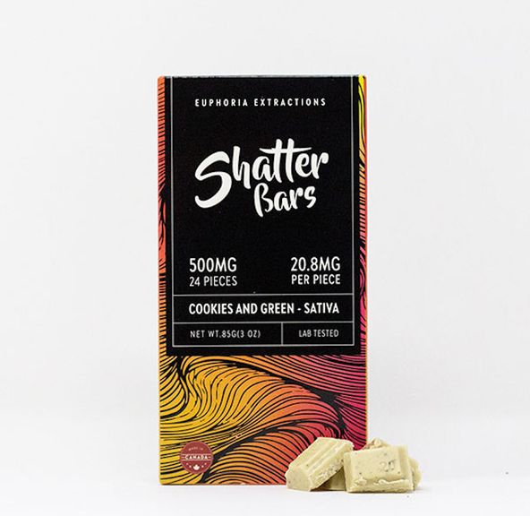 Cookies and Green Sativa 500mg Shatter Bar by Euphoria Extractions