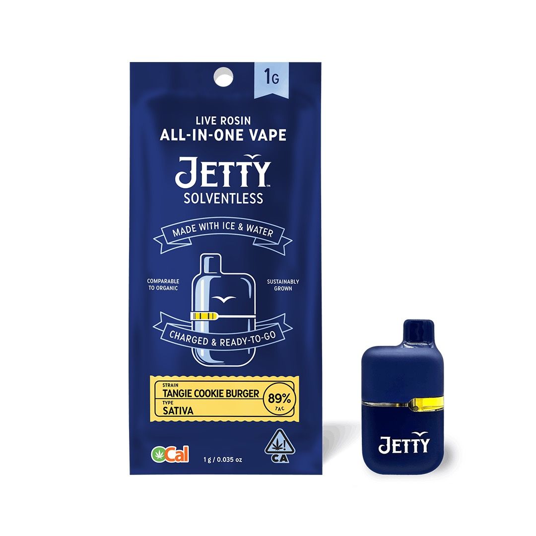 Jetty- Tangie Cookie Burger Live Rosin Mini Tank AIO 1g (S)