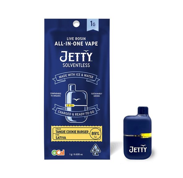 Jetty- Tangie Cookie Burger Live Rosin Mini Tank AIO 1g (S)
