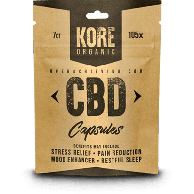 Kore Organic CBD Capsules 15mg 105x 7ct