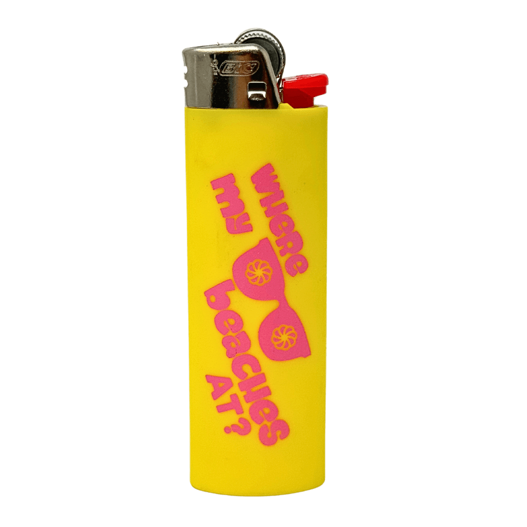 Kolas Branded Bic Lighter Beaches Yellow