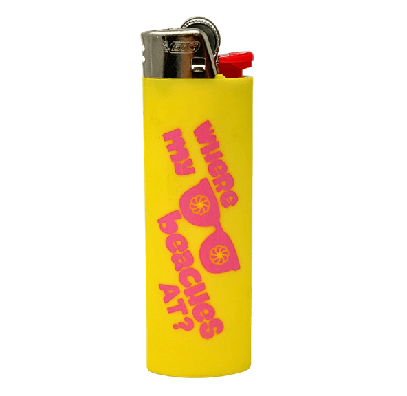 Kolas Branded Bic Lighter Beaches Yellow