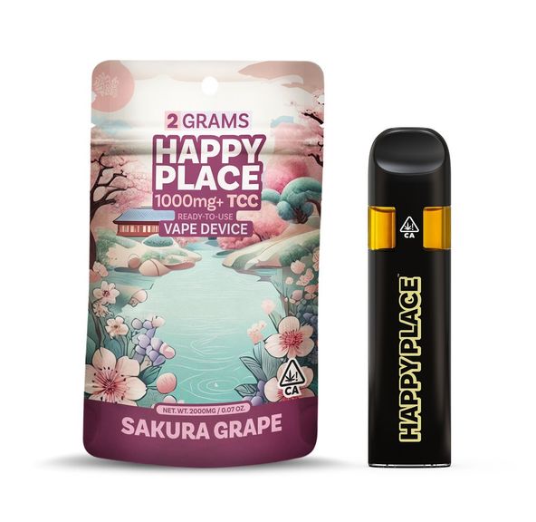 Happy Place AIO Vape Sakura Grape 2g