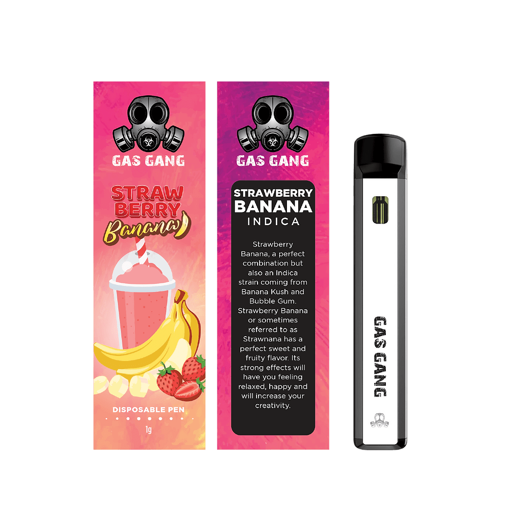 1G Gas Gang disposable vape pen - Strawberry Banana
