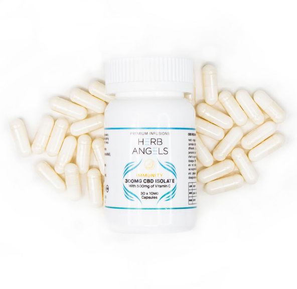 Capsules: Immunity 300mg (10mgx30) CBD Isolate by Herb Angels