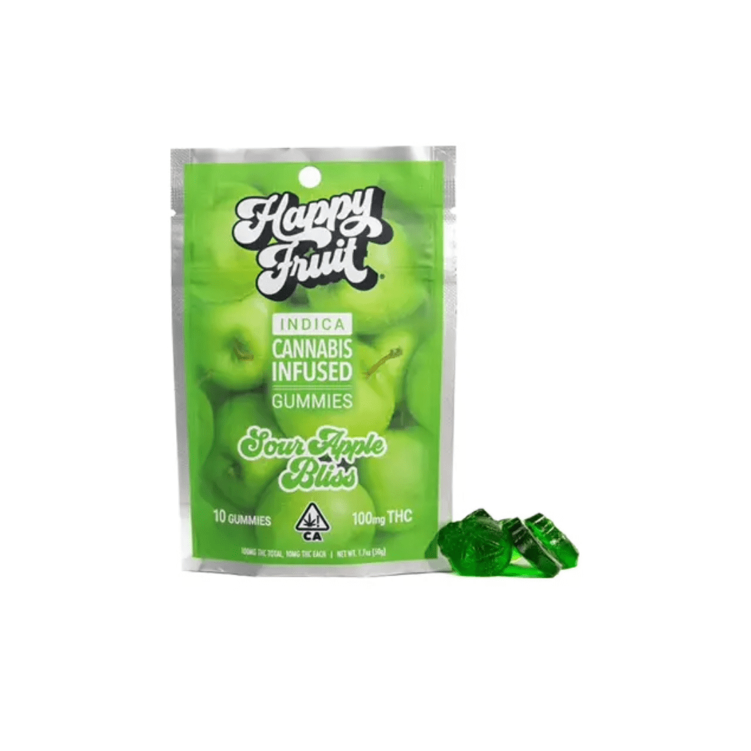 Happy Fruit Gummies Sour Apple Bliss 100mg