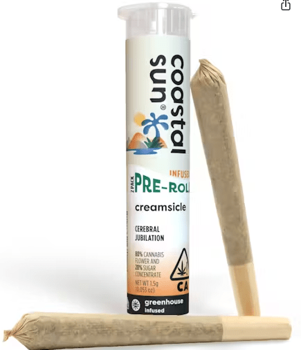 Coastal Sun - Creamsicle - Infused 2 Pack Prerolls - 1.5 Grams