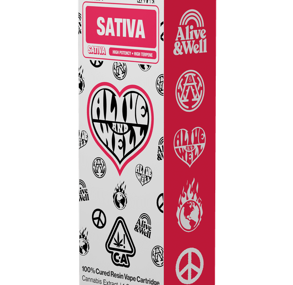 Alive & Well - Sour Diesel Lemon 100% Cured Resin Vape Cartridge 1g