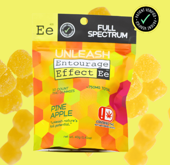 750mg THC Gummy (25mg THC:50mg CBD Full Spectrum) - Pineapple