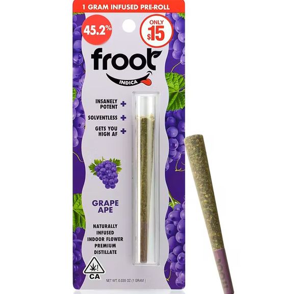 Froot Grape Ape Infused 1-gram Pre-roll