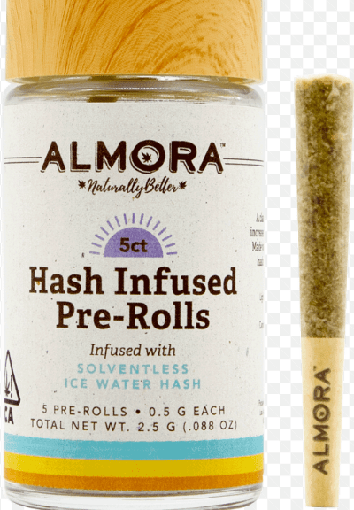 ALMORA FARM FORBIDDEN BELTS 5pk infused hash pre-rolls 0.5g each