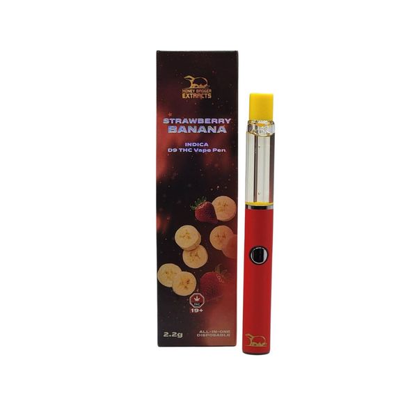 Strawberry Banana - 2.2ML D9 Disposable Pen by Honey Badger