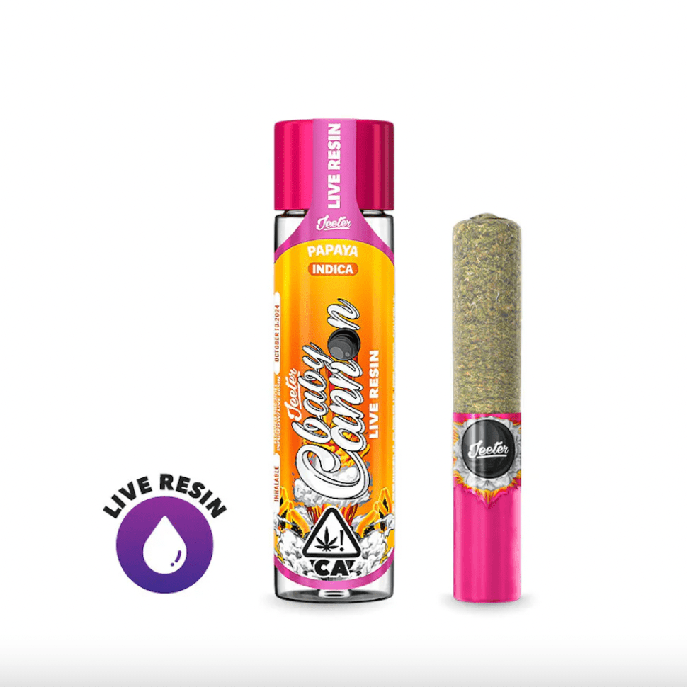 Jeeter Baby Cannon 1.3g Live Resin Infused Pre Roll Papaya