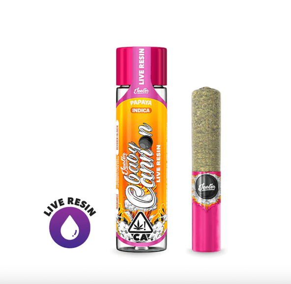 Jeeter Baby Cannon 1.3g Live Resin Infused Pre Roll Papaya