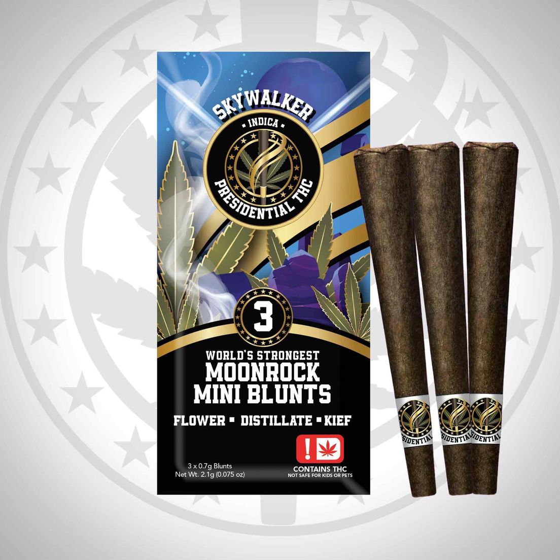 Presidential Moonrock Mini Blunts 3pk (Skywalker)