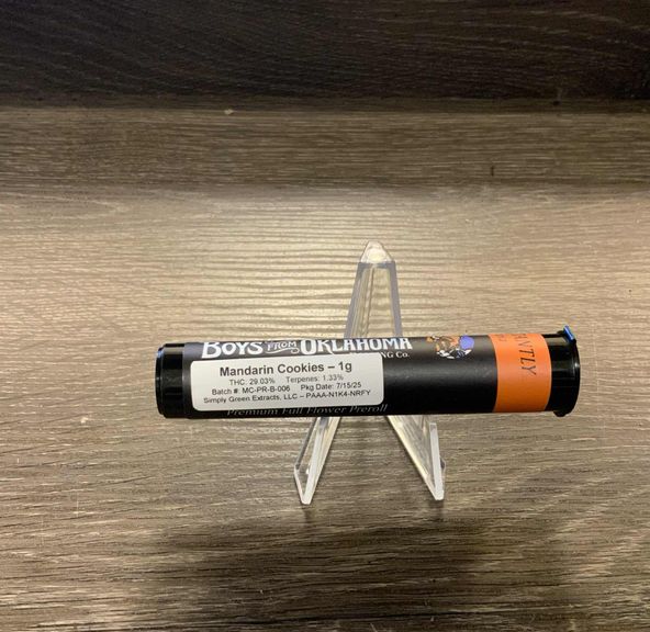 Mandarin Cookies Boys from Oklahoma Preroll 1g