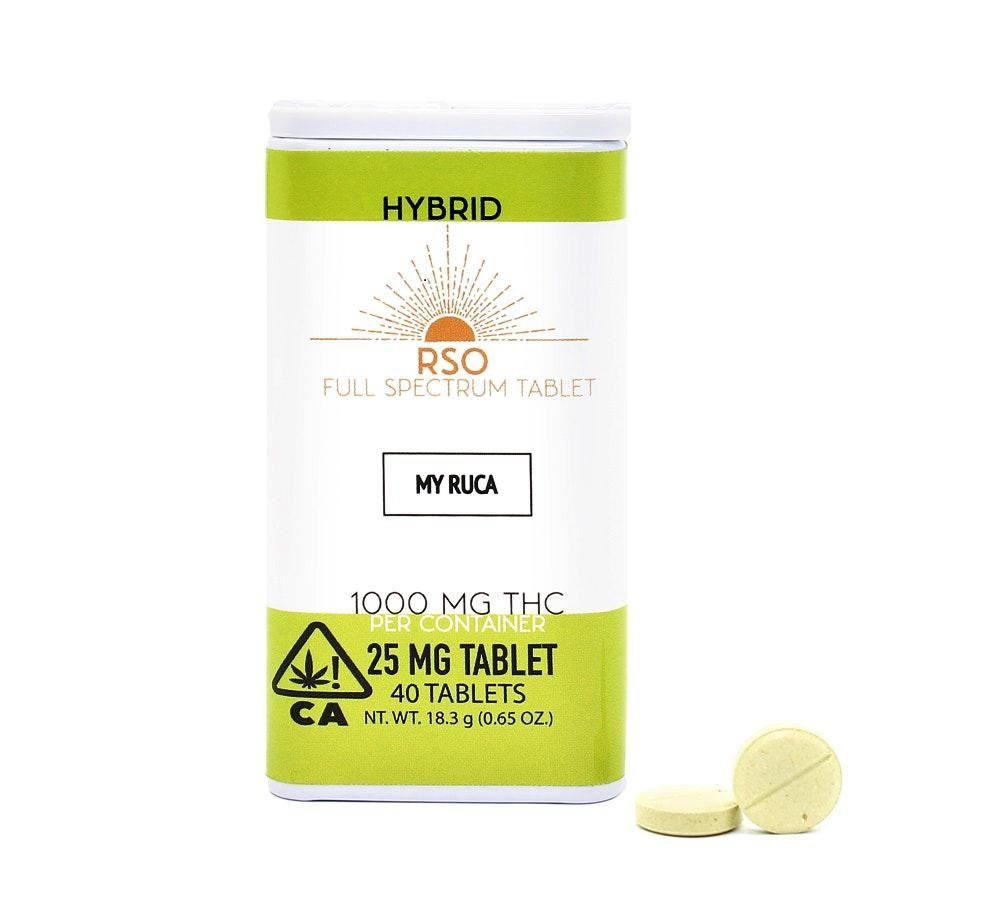 25mg Tablets- Hybrid - My Ruca - 1000mg Package Emerald Bay Extracts