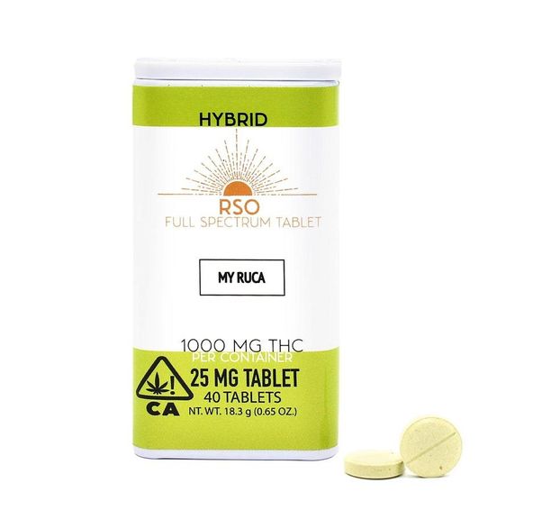 25mg Tablets- Hybrid - My Ruca - 1000mg Package Emerald Bay Extracts