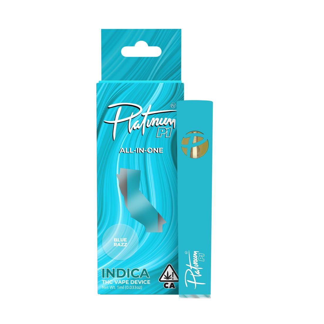 Platinum AIO Vape Blue Razz 1g
