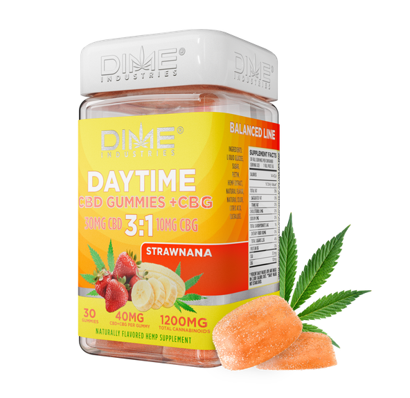 DIME STRAWNANA 3:1 CBD:CBG DAYTIME GUMMIES 1200MG