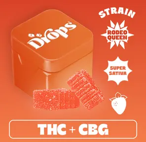 Drops Singles Strawberry Gummies 100mg THC / 100mg CBG