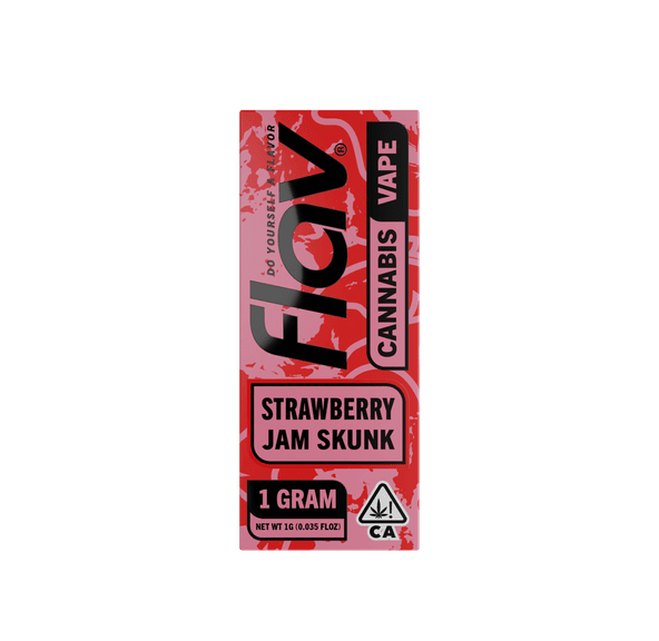 G. Flav 1g Rechargeable Disposable Vape - Strawberry Jam Skunk (S)