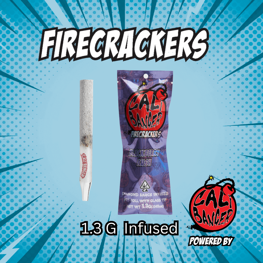 Firecracker Pre Roll Blackberry Kush 1.3 Gr