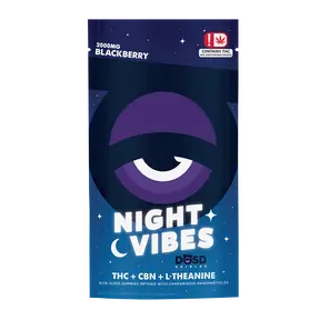 DOSD EDIBLES BLACKBERRY NIGHT VIBES 1:1 THC:CBN 2000MG