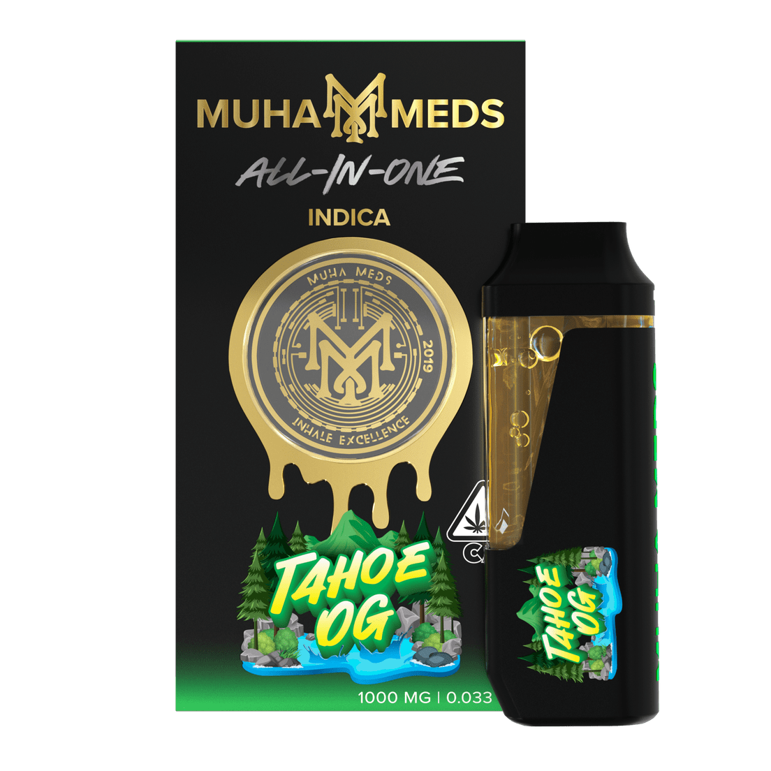 Muha | AIO Vape | 1g | Distillate | Tahoe OG