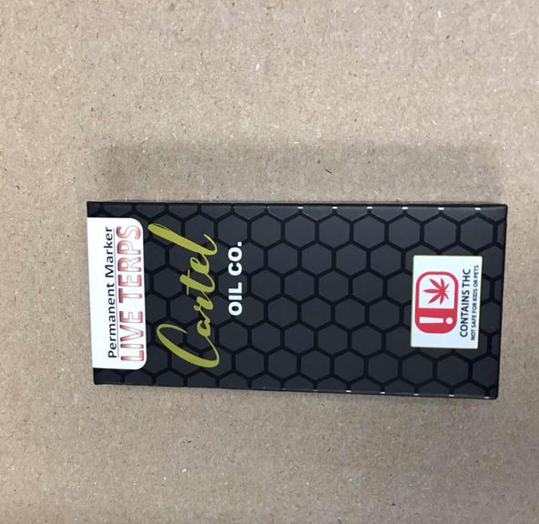 Permanent Marker Indica Live Terps Cartel Oil Co Cartridge 1g