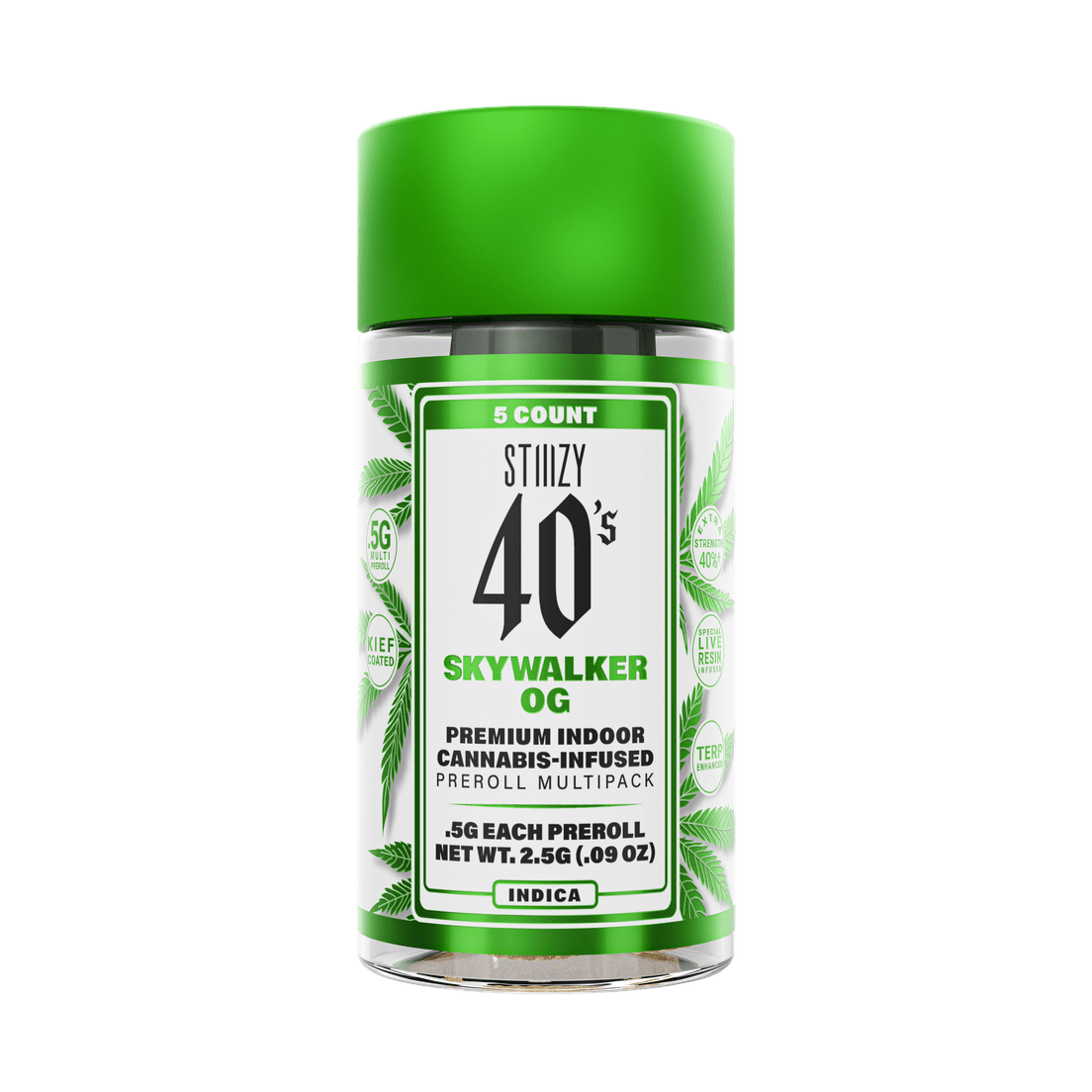 STIIIZY - .5G 40s PREROLL MULTI PACK - SKYWALKER OG - 2.5 g