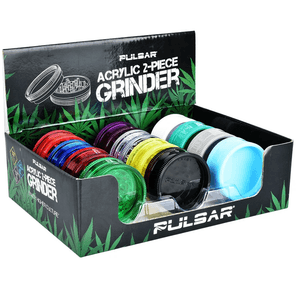 AFG Distribution- Assorted Colors- Acrylic- 2-Part Pulsar Grinder- 2"