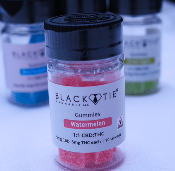 Black Tie- Watermelon- 1 To 1 Gummies- 100mg