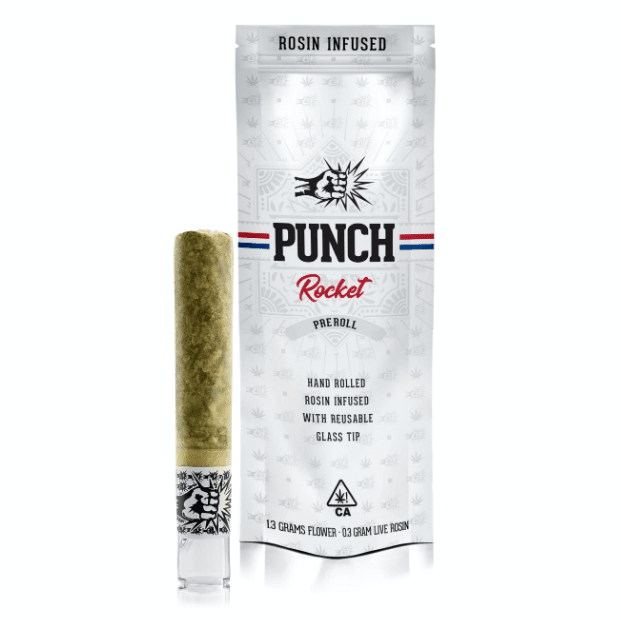 D. Punch Extracts 1.6g ROSIN Infused Rocket Pre Roll - Bruce Leroy x Sunset Sherb (H)