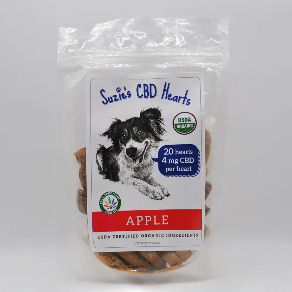 Suzie's Organic 4mg CBD Pet Treats, 20ct - Apple