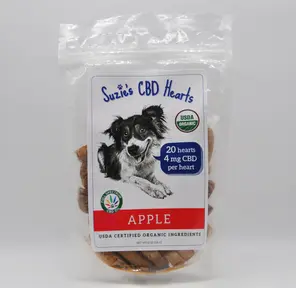 Suzie's Organic 4mg CBD Pet Treats, 20ct - Apple