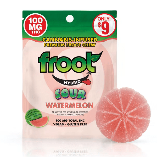 Froot Sour Watermelon Gummy - 100mg Single Cut-to-dose