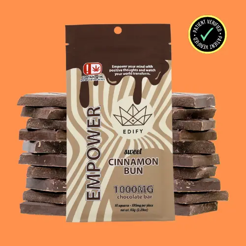 EDIFY SWEET CINNAMON BUN CHOCOLATE BAR 1000MG
