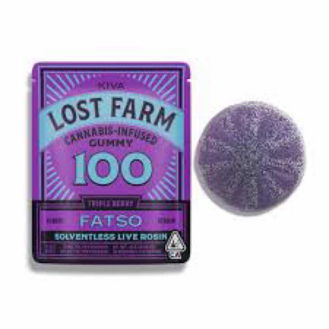 [Lost Farm] Live Resin Gummies - 100mg - Triple Berry Fatso (H)