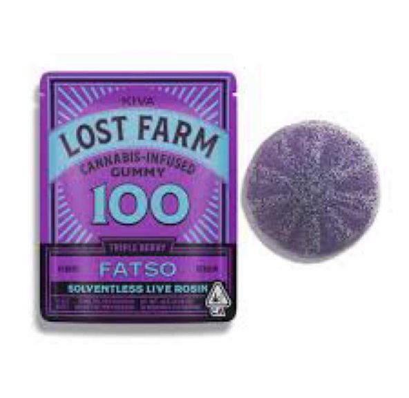[Lost Farm] Live Resin Gummies - 100mg - Triple Berry Fatso (H)