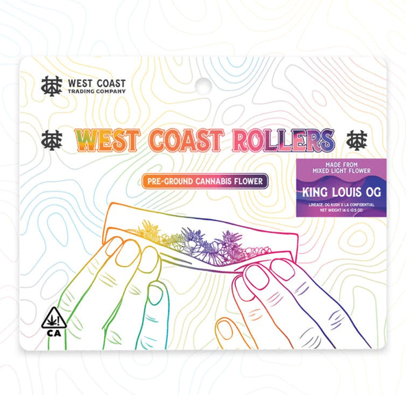 A. West Coast Rollers 14g Pre Ground Flower - Platinum OG