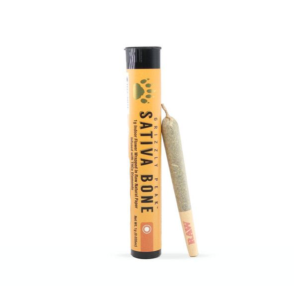 D. Grizzly Peak Farms 1g THCa Diamonds Infused Pre Roll - Sativa Bone (S)